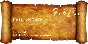 Falk Ádám névjegykártya